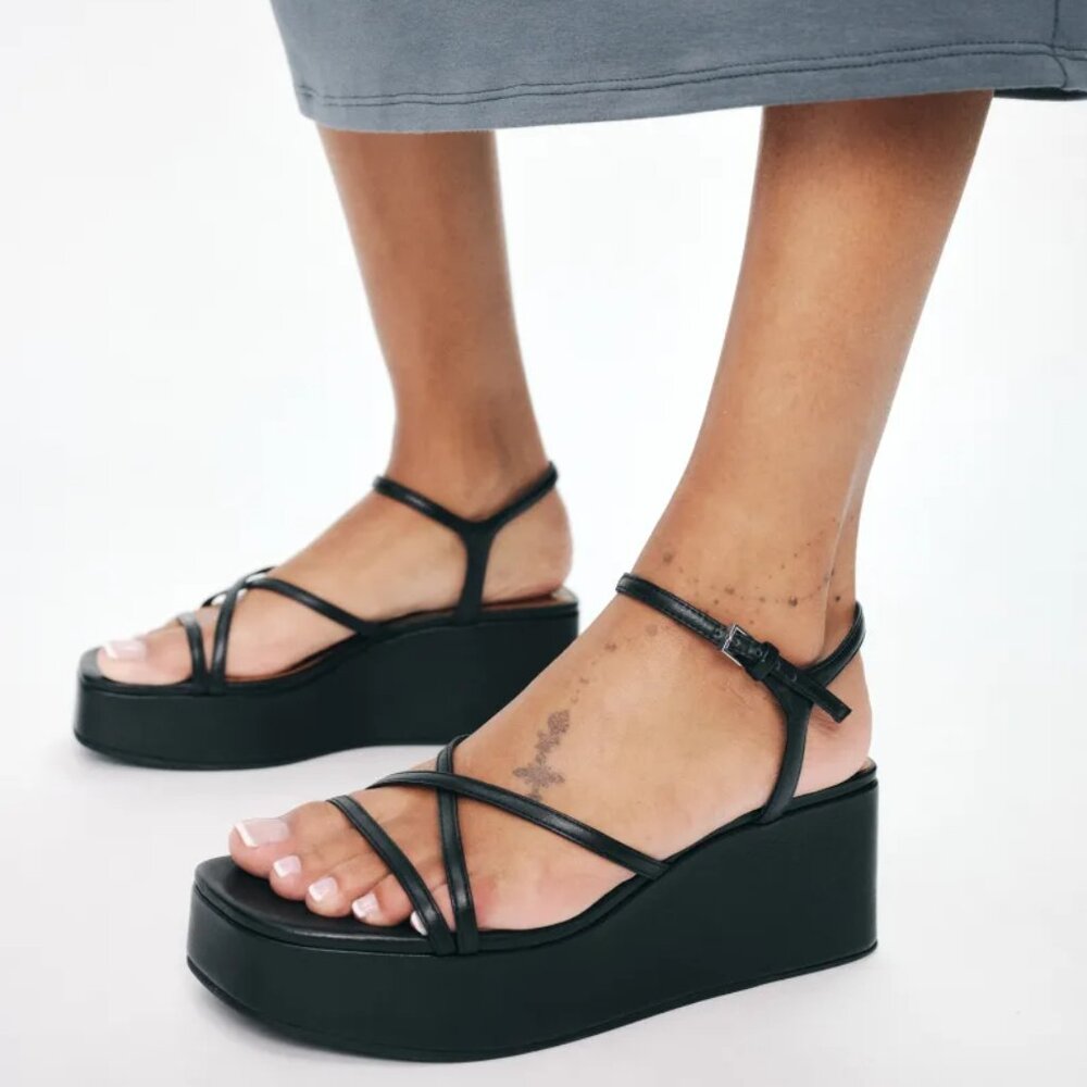 Reformation Zolanda Flatform Sandals Size 7